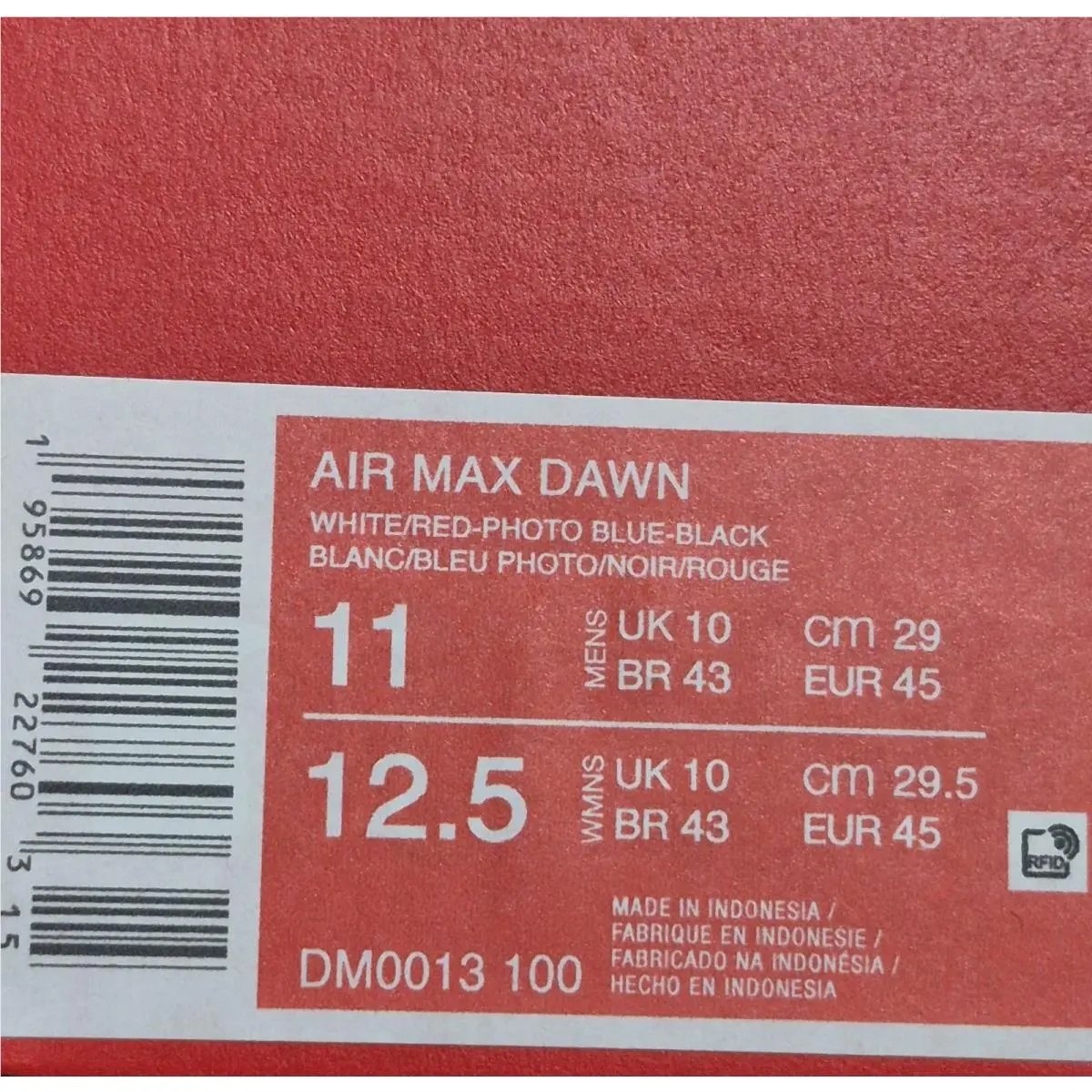 Nike shoes - Nike Air Max Dawn - Air Max Dawn - DM0013 100 - White/Red/Photo Blue 8