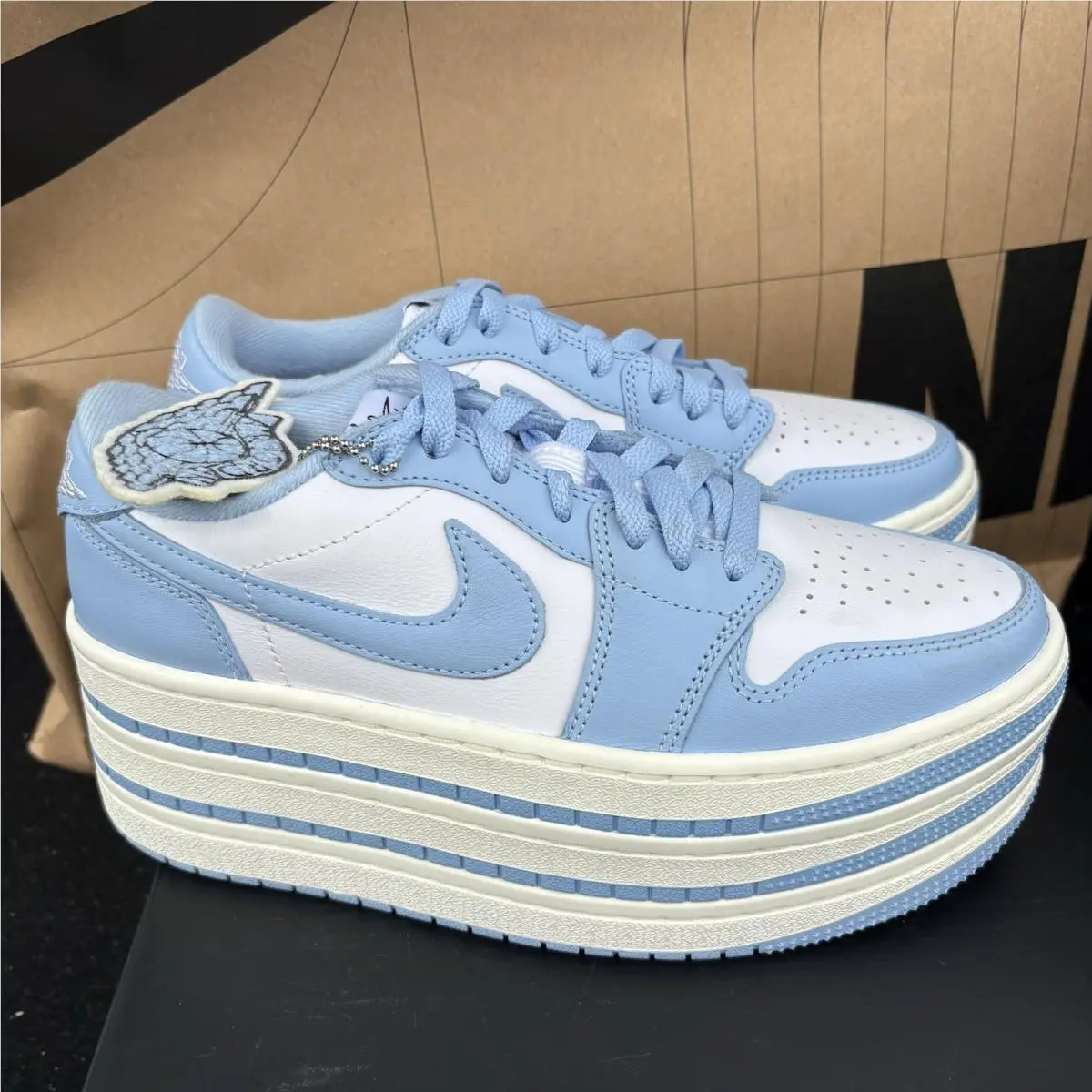 Nike Air Jordan 1 Triple Stack Unc White Sail Nby HV8288-402 Women Size 10
