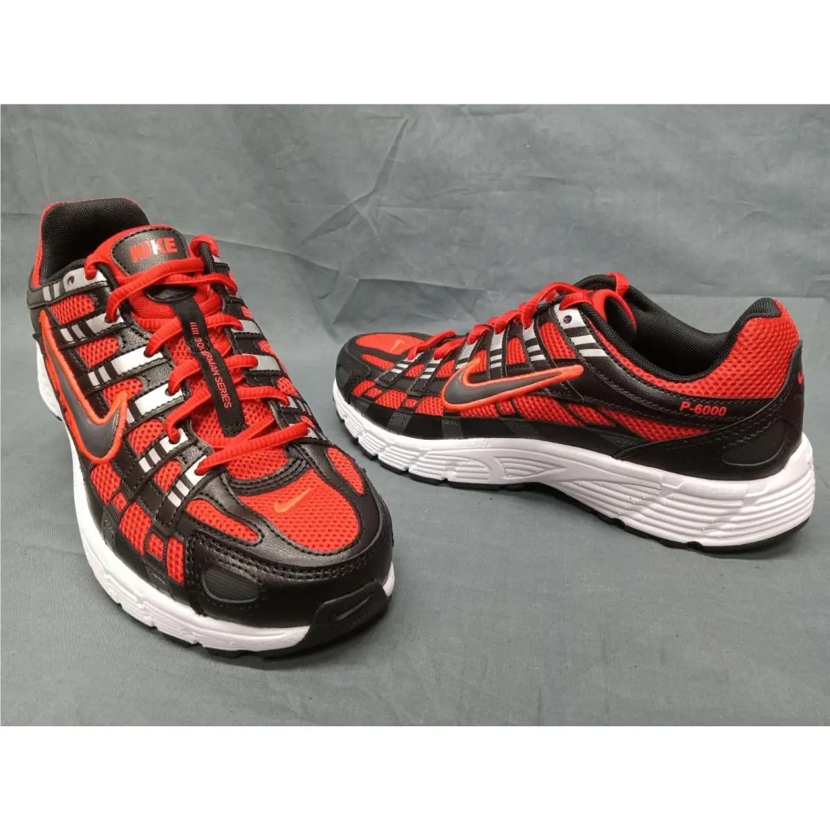 Nike P-6000 GS Sneakers Mesh Unversity Red Black Size Boys 6.5