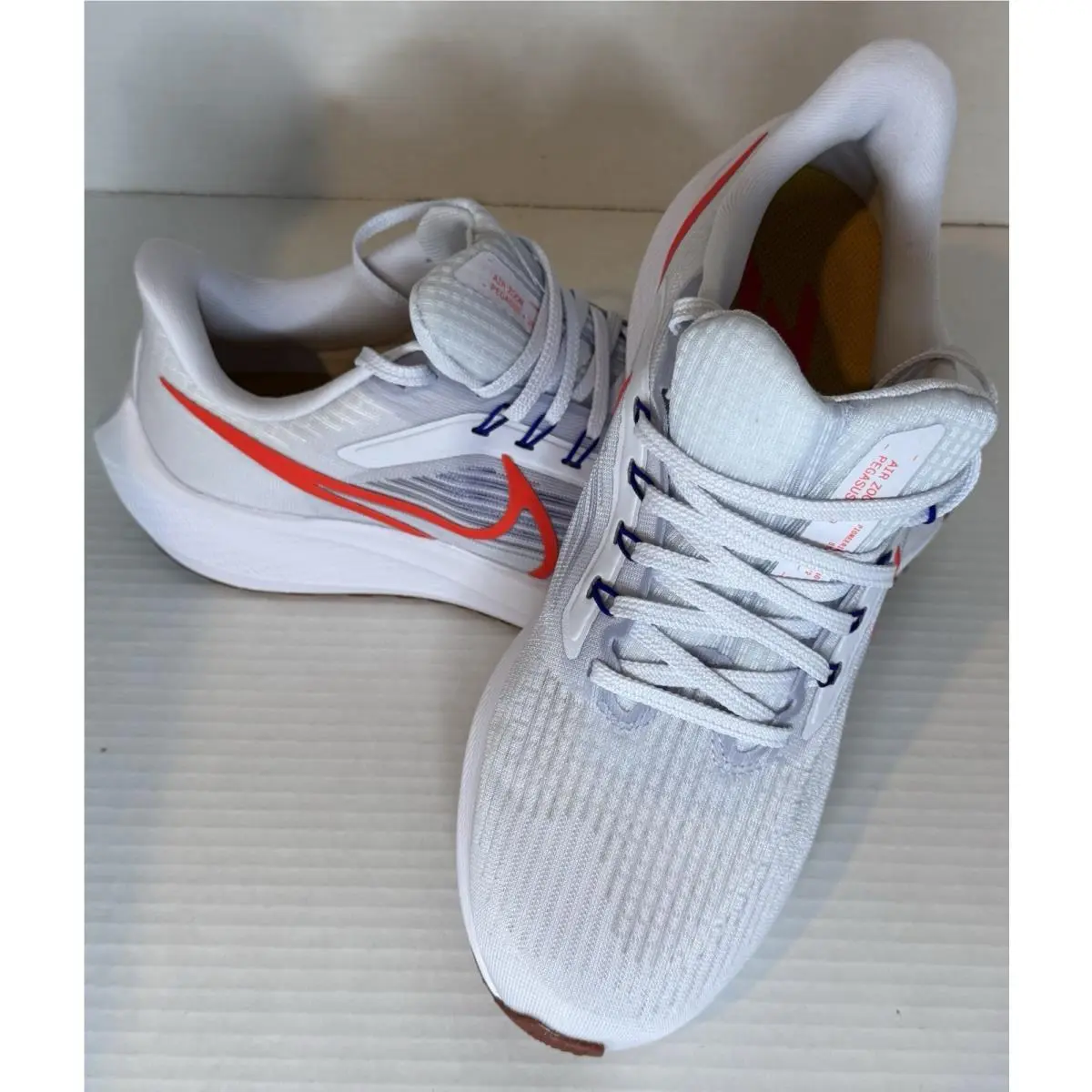 Size 8.5 -  Air Zoom Pegasus 39 Grey Bright Crimson by Nike