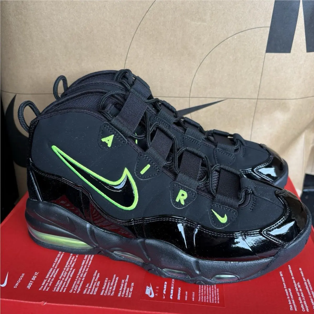 Nike Air Max Uptempo 95 Black Volt Nby CK0892-001 Men Size 10.5 - Multicolor