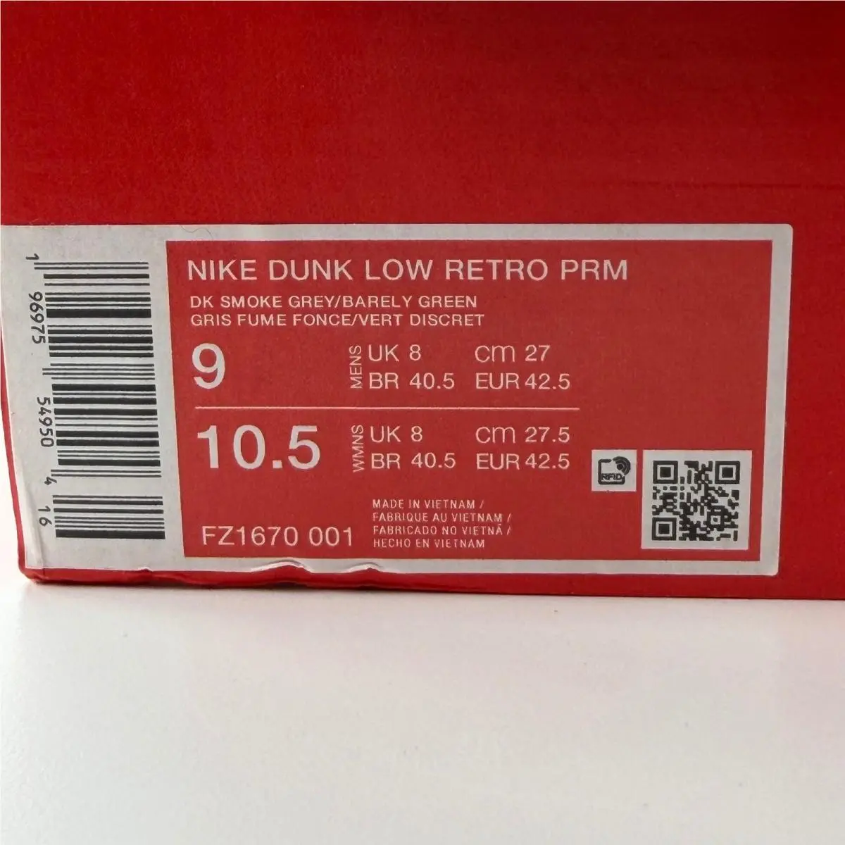 Nike shoes - Nike Dunk Low Retro PRM - FZ1670-001 - Gray 6