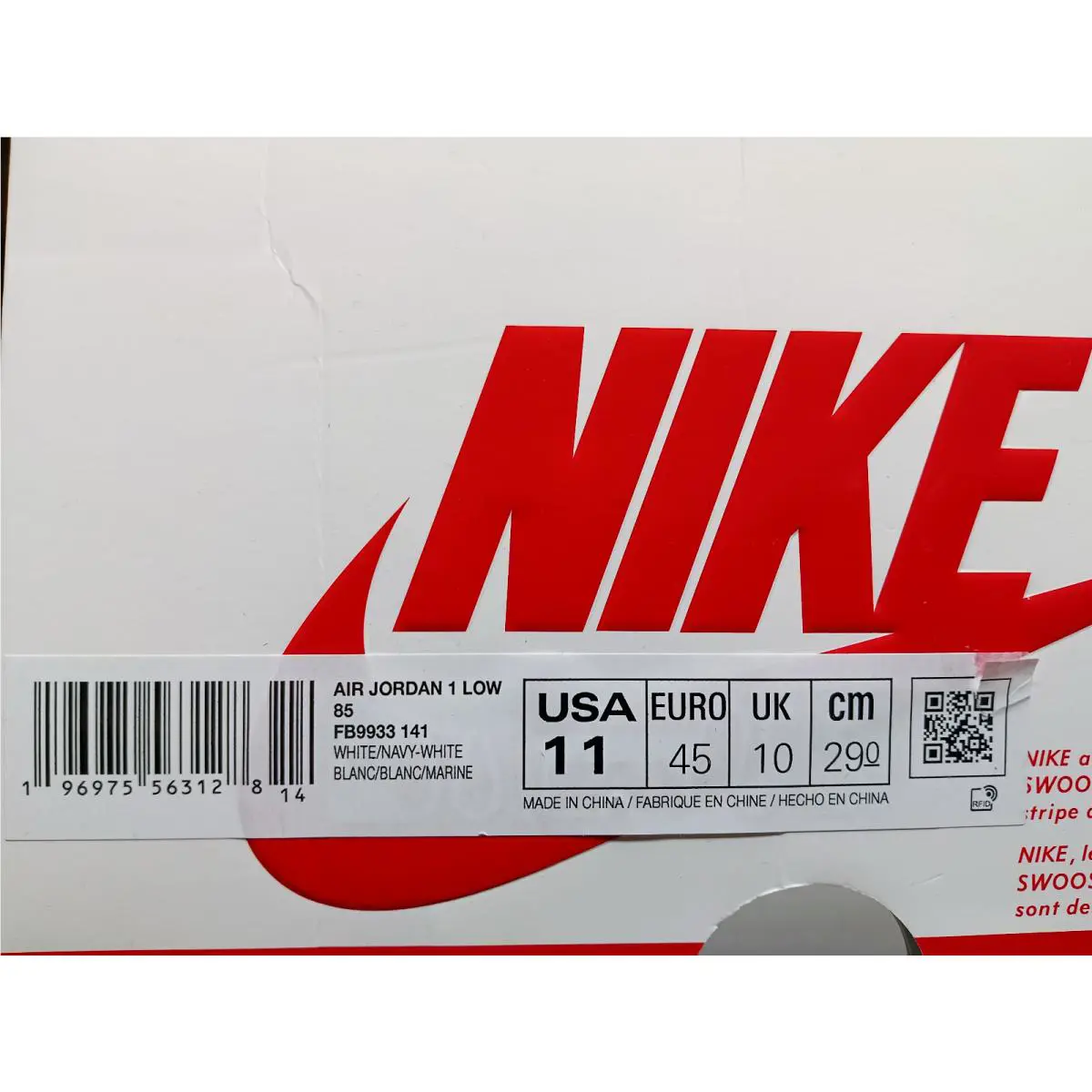 Nike shoes - Air Jordan 1 Low - Air Low - FB9933-141 - White (UPC: 196975563128) 4
