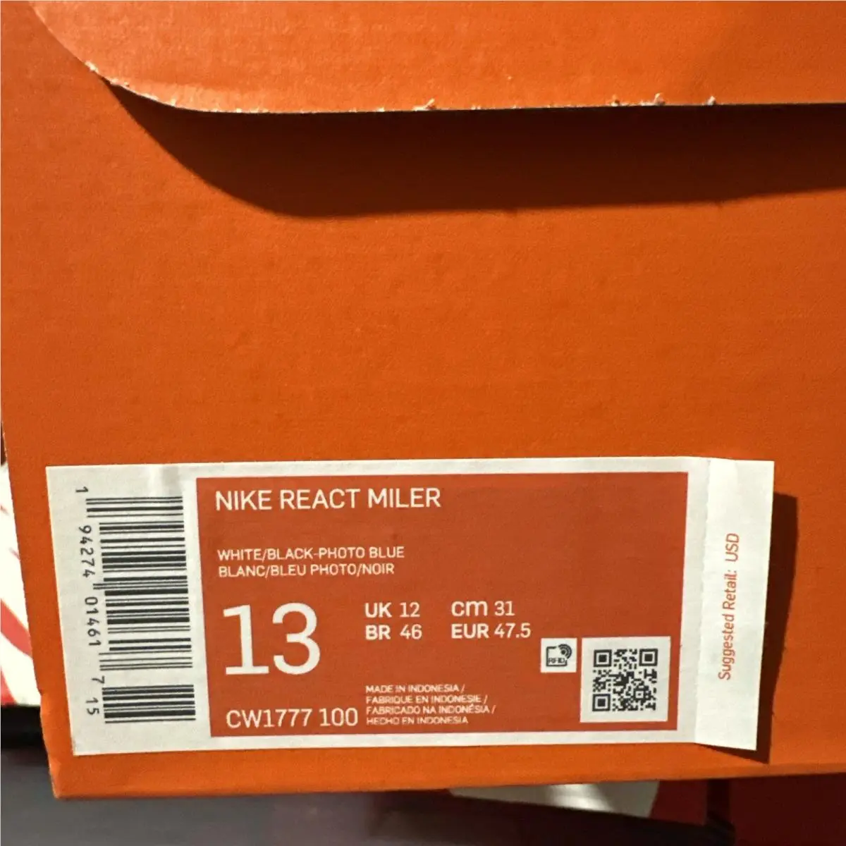 Nike shoes - Nike React Miler - React Miler - CW1777-100 - White 6