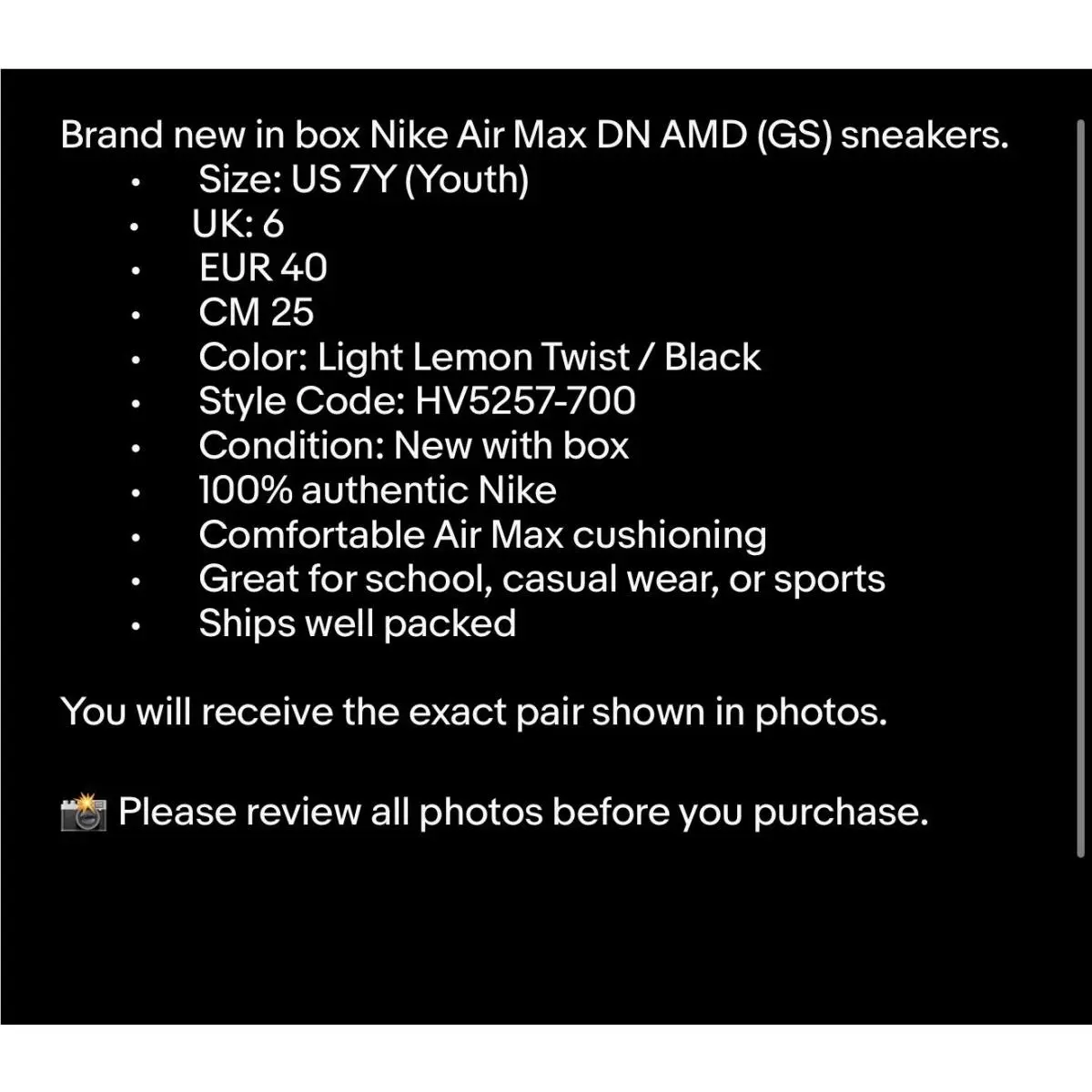 Nike shoes - Nike Air Max - Air Max - HV5257-700 - Light Lemon Twist / Black (UPC: 0197859782703) 15