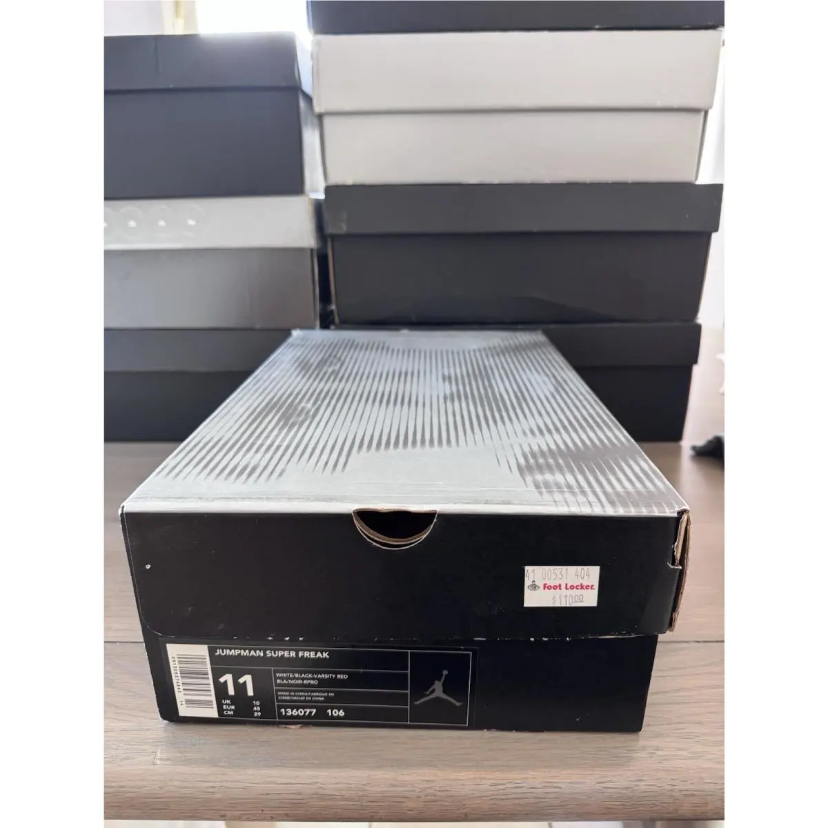 Nike shoes - Jordan Jumpman Super Freak - Jumpman Super Freak - 136077-106 - White, Manufacturer: Black/Black/Metallic Silver 10
