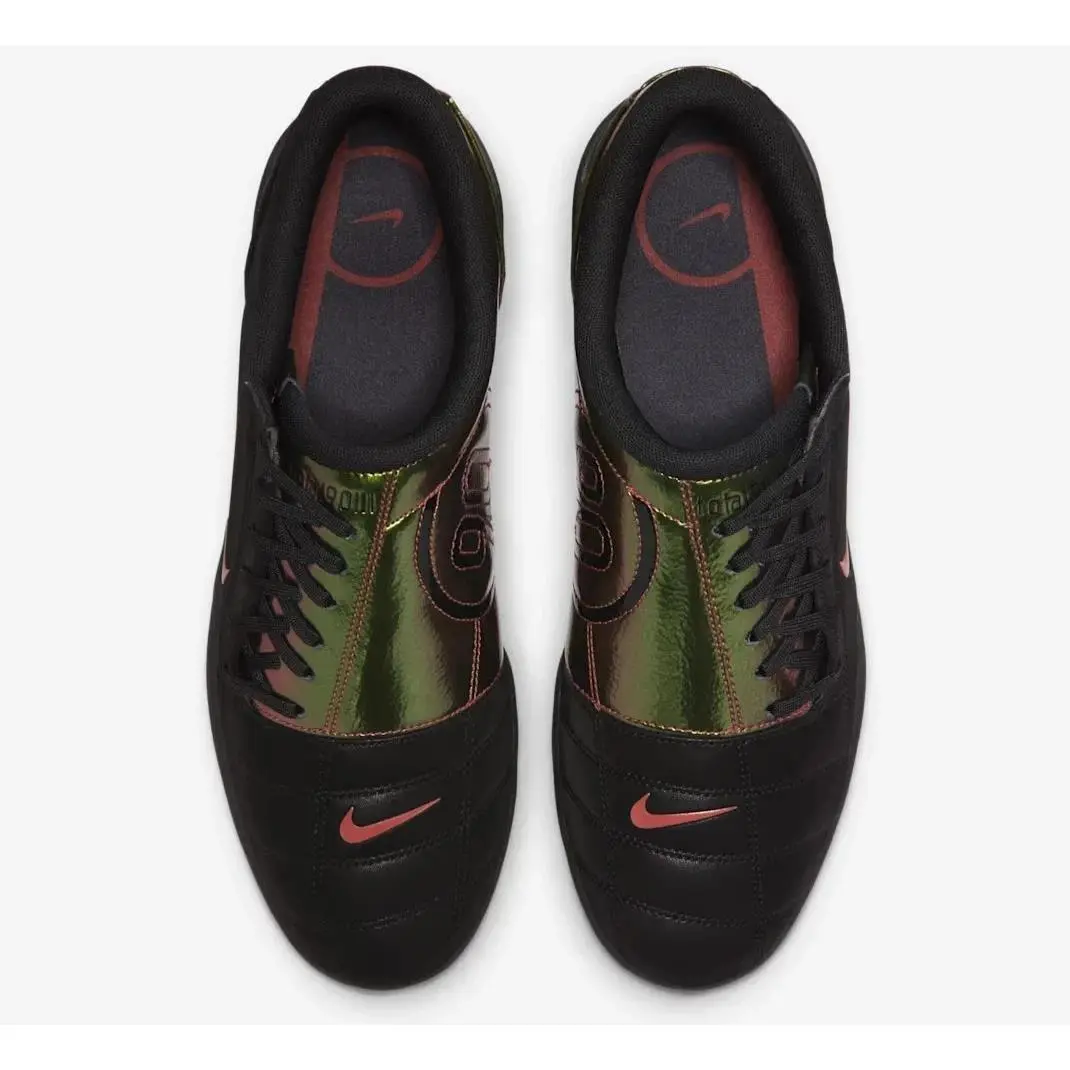 Nike Total 90 Premium Tiempo Black/red Sepia Shoes IO8712-001 Men`s Size 13
