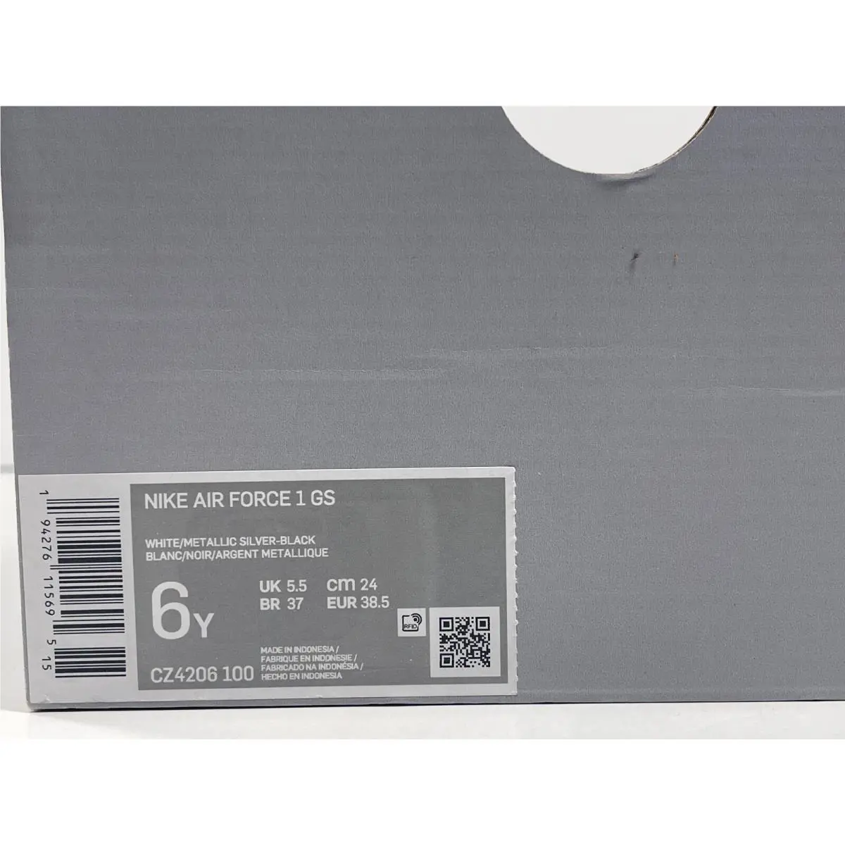 Nike shoes - Air Force BOYS1 - Air Force - WHITE METALLIC SILVER (UPC: 194276115695) 9