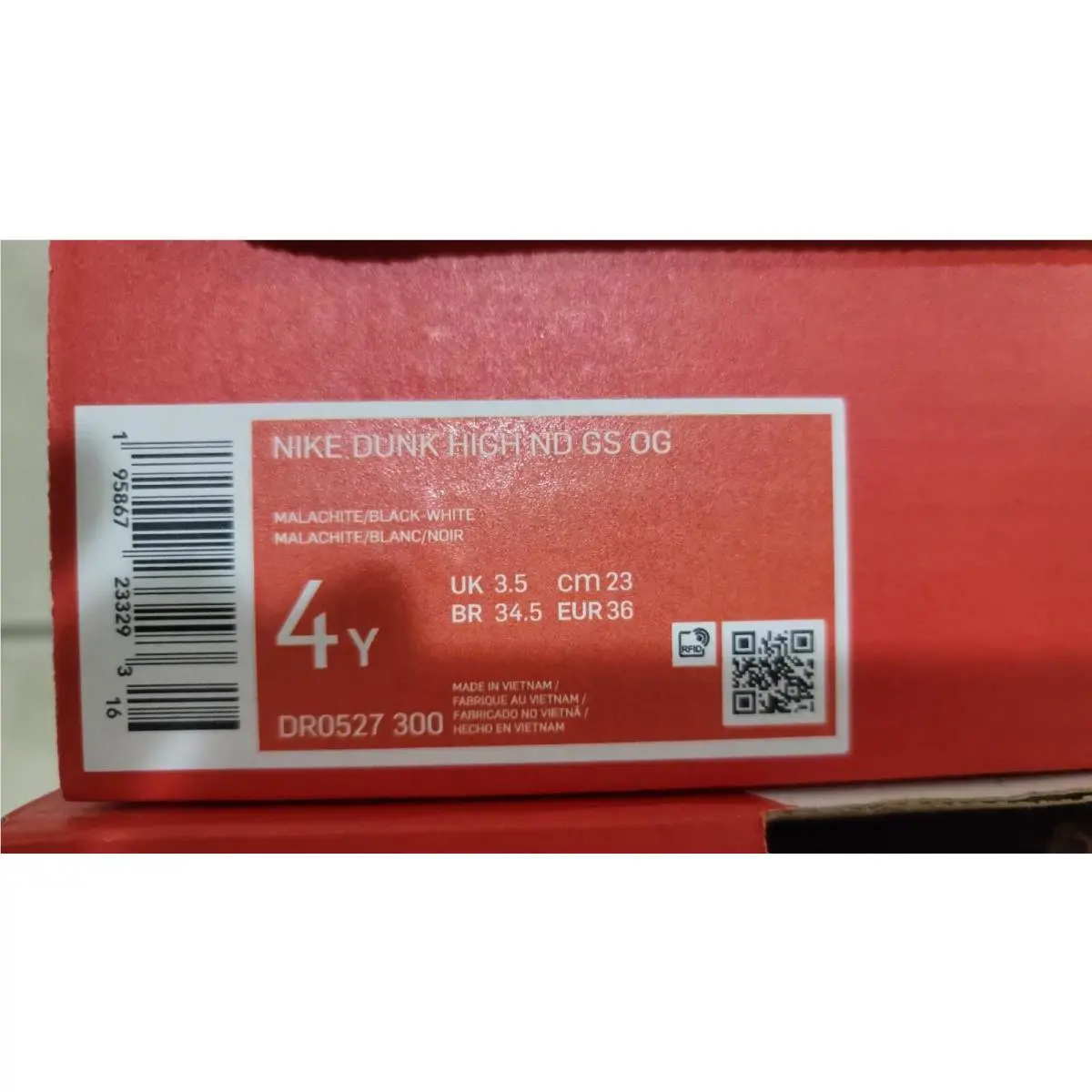 Nike shoes - Nike Dunk High ND GS OG - DR0527 300 - Malachite/Black-White (UPC: 195867233293) 5