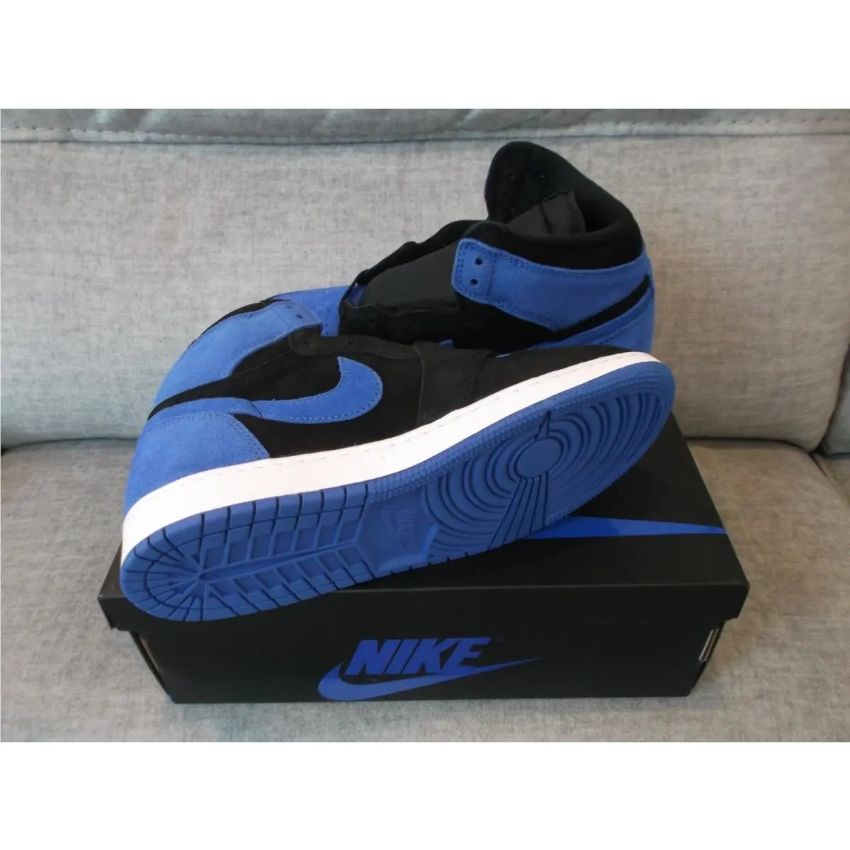 Nike shoes - Air Jordan 1 - Air - FD1437-042 - Black/Royal Blue/White (UPC: 196969198619) 2