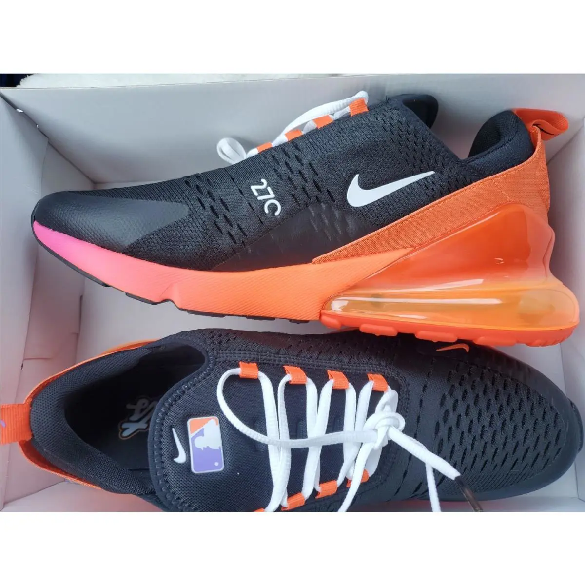 Nike shoes - Nike Air Max 270 - Air Max - HQ8000-001 - Black, Manufacturer: Black/White/Electro Orange 3