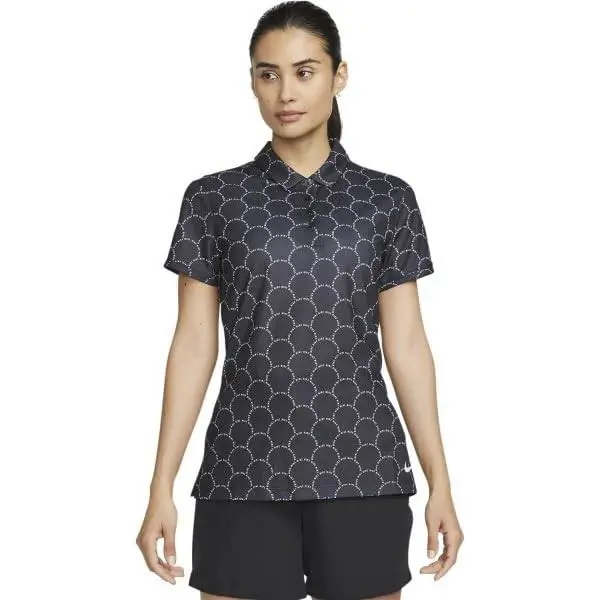 Nike Dri-fit Polo Victory XS Men`s Golf Shirt Black/white - Breathable