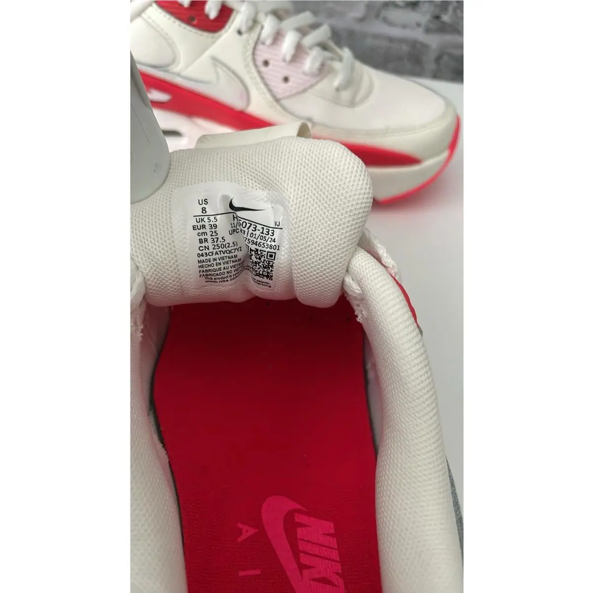 Nike shoes - Nike Air Max 90 - Air Max - HF5073-133 - Sail/Siren Red/Pearl Pink/Multi-Color 4