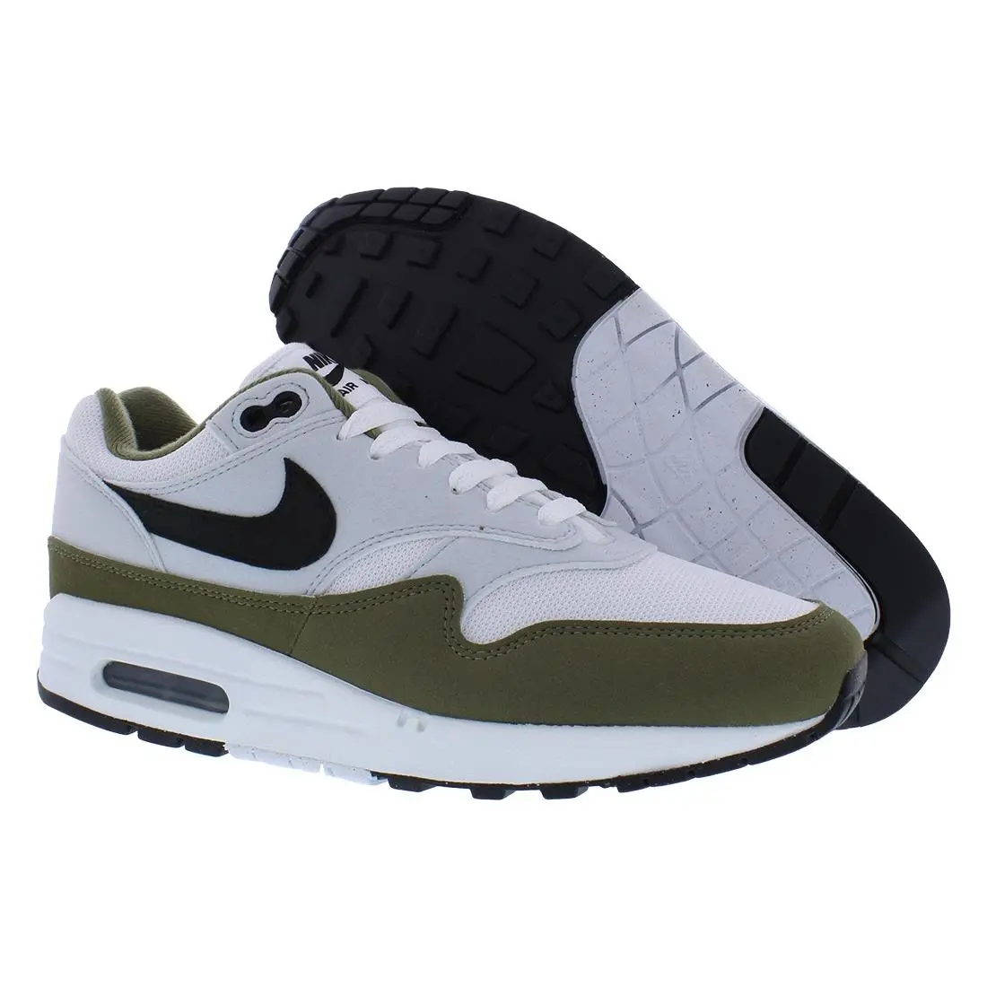 Nike Air Max 1 Mens Shoes Size 8 Color: White/olive