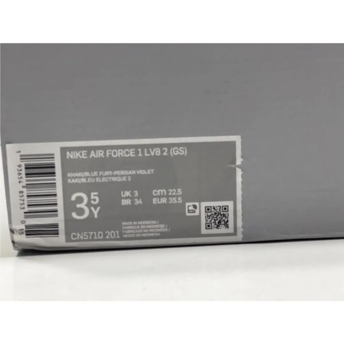 Nike shoes - Nike Air Force 1 `07 LV8 - KHAKI/BLUE FLURY -PERSIAN VIOLLET (UPC: 193654857530) 8