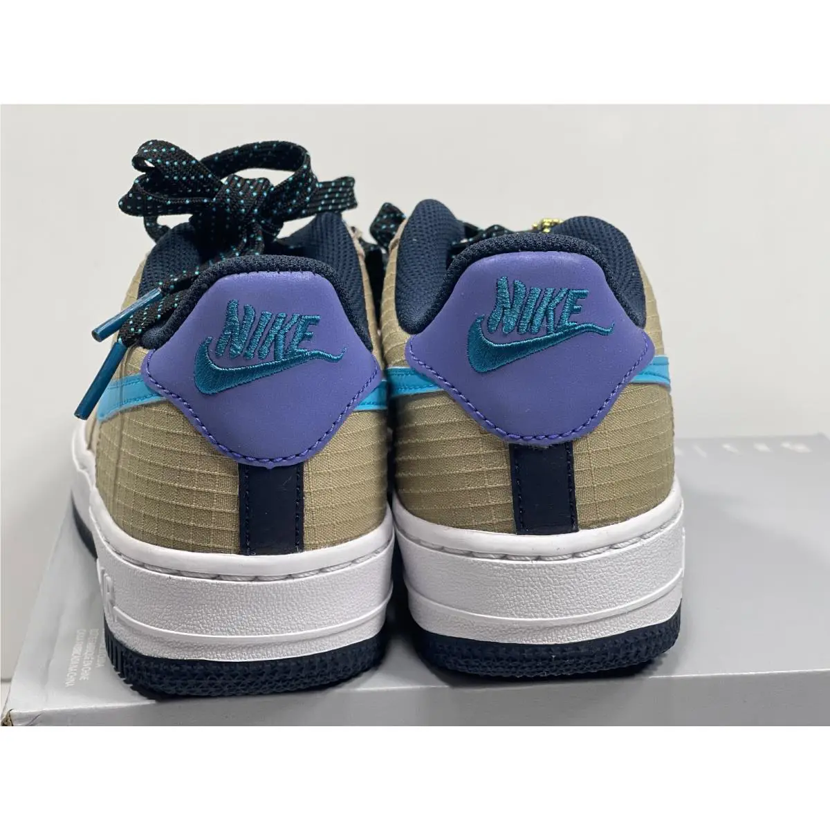 Nike shoes - Nike Air Force 1 `07 LV8 - KHAKI/BLUE FLURY -PERSIAN VIOLLET (UPC: 193654857530) 0