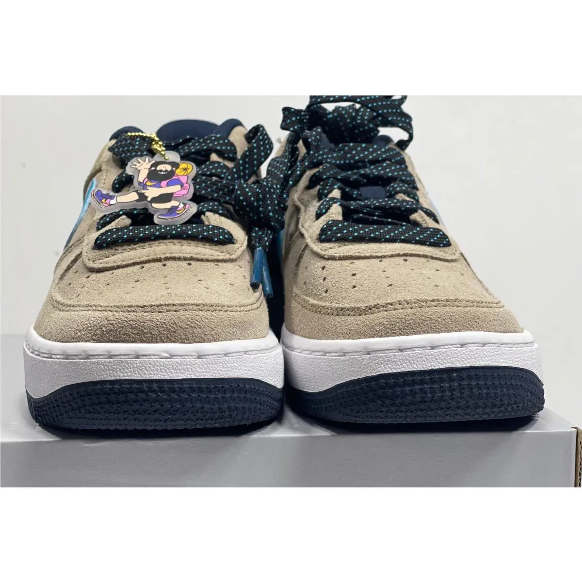 Nike shoes - Nike Air Force 1 `07 LV8 - KHAKI/BLUE FLURY -PERSIAN VIOLLET (UPC: 193654857530) 3