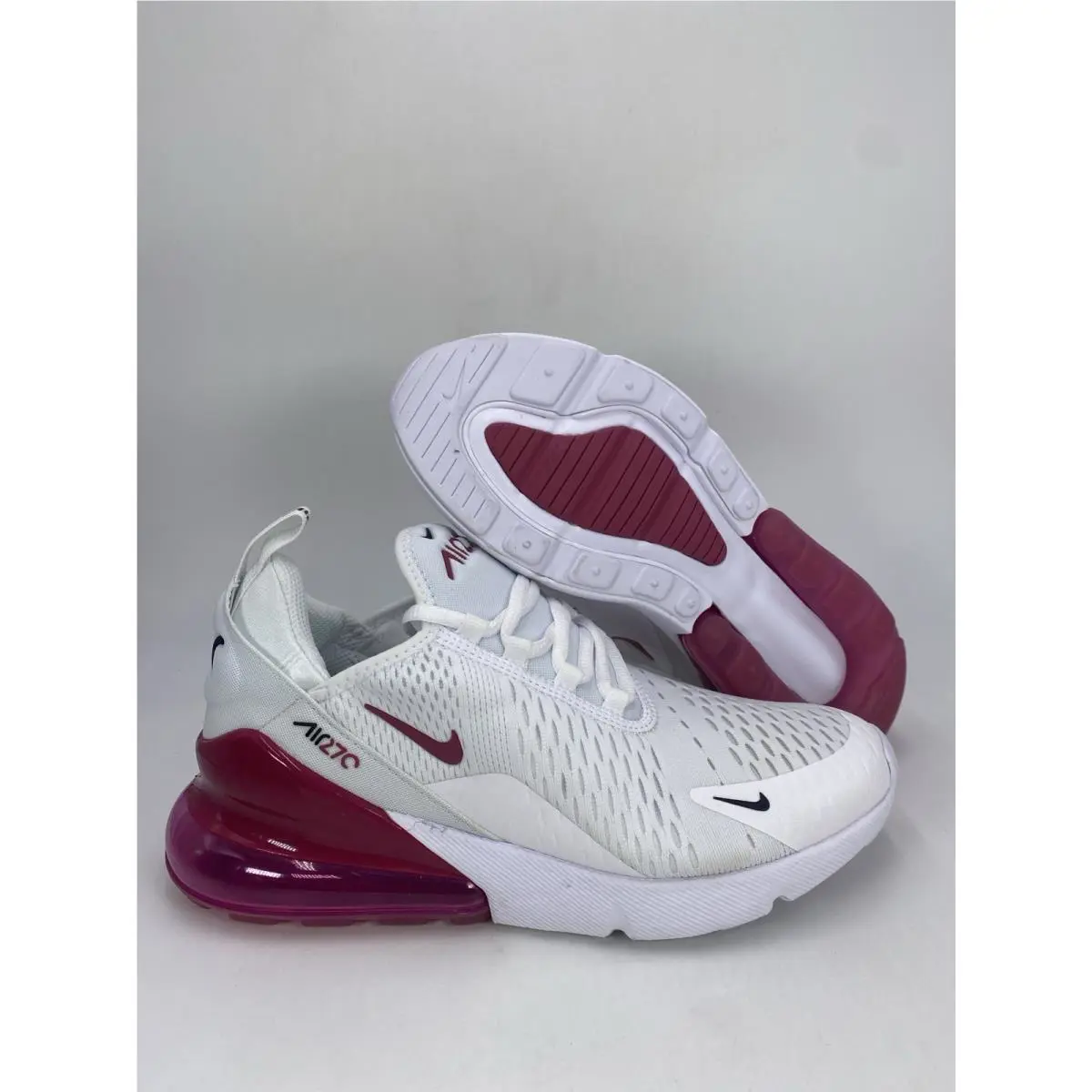 Nike Air Max 270 GS White Sweet Beet Black 943345 124 Size 5.5Y