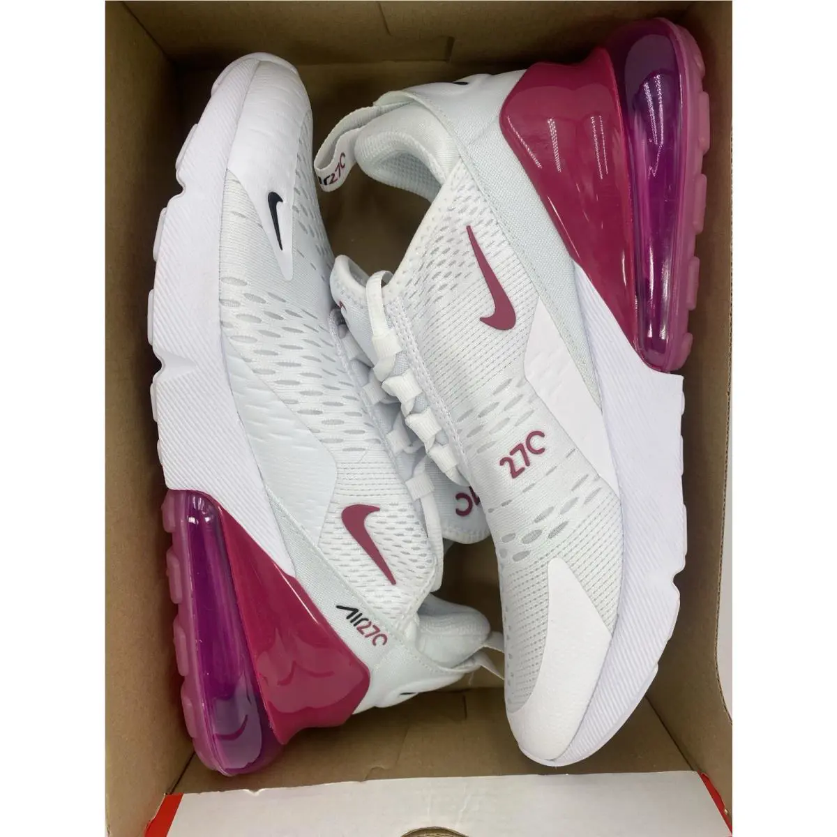 Nike shoes - Nike Air Max 270 - Air Max - 943345 124 - White/Sweet Beet-Black (UPC: 198483562808) 7