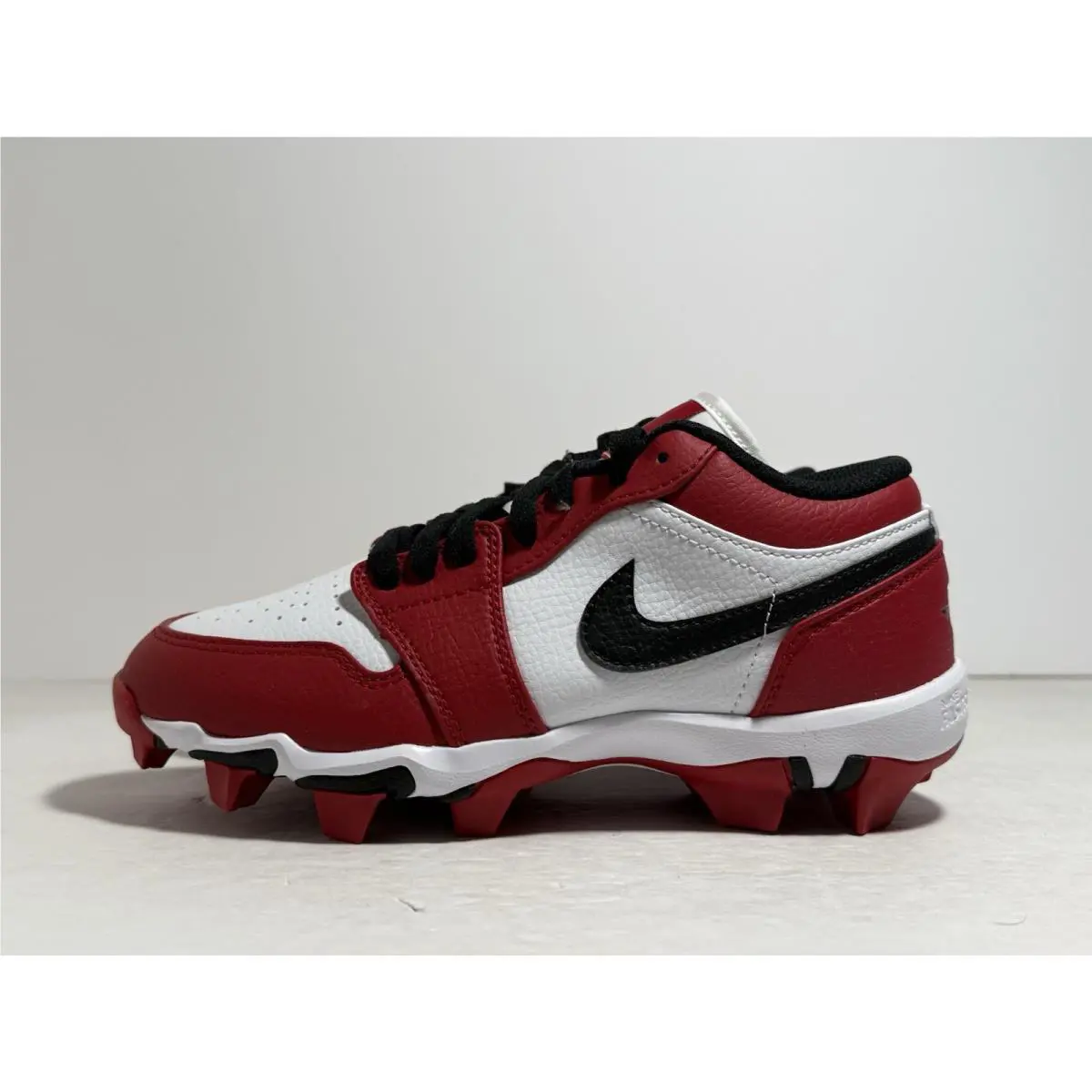 Nike shoes - Jordan 1 Low Youth Cleat - White / Black-Gym Red (UPC: 197594749481) 2