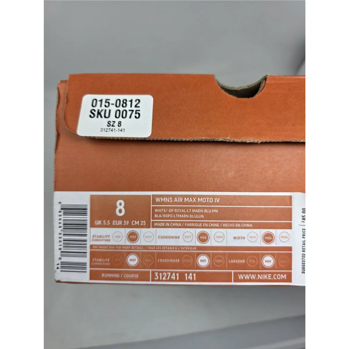 Nike shoes - Nike Air Max Moto IV - 312741-141 - White, Blue (UPC: 685068530180) 0