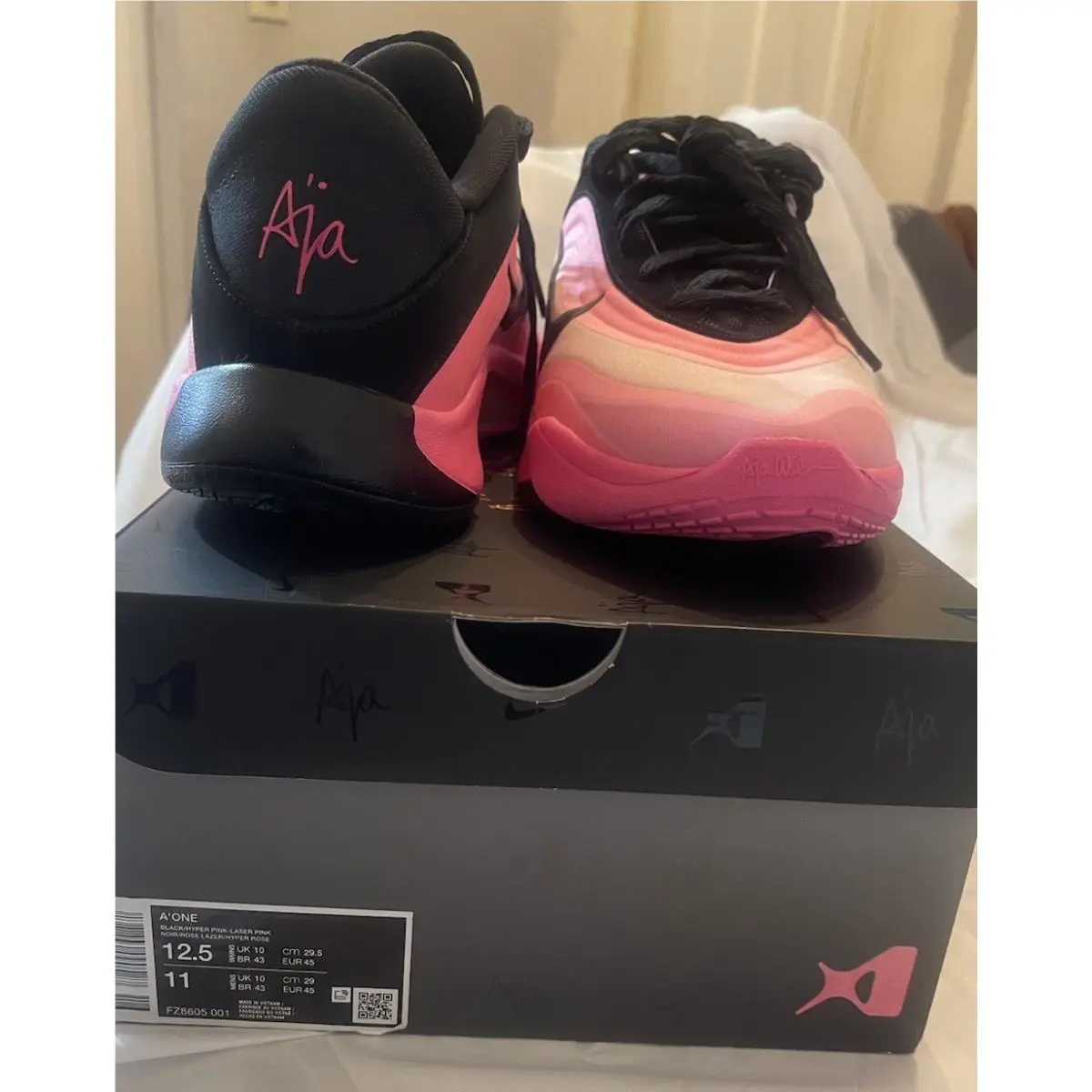 Nike shoes - Nike A`One - FZ8606-001 - Pink, Manufacturer: Black/Hyper Pink/Laser Pink/Pink Foam 13