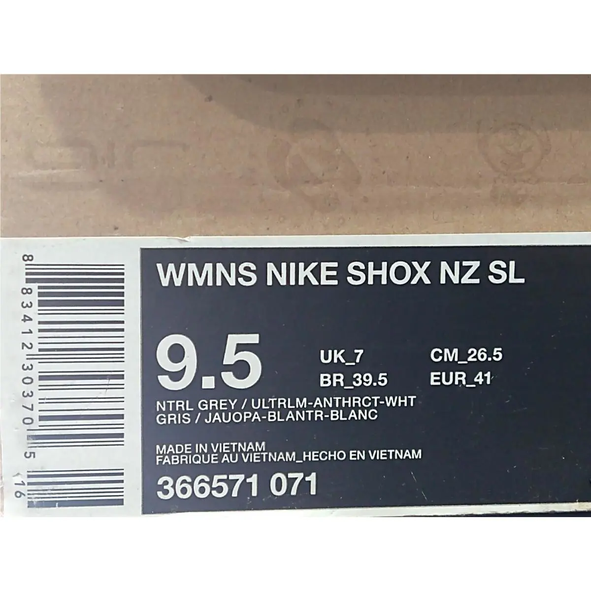 Nike shoes - Nike Shox NZ SL - Shox - 366571-071 - Grey / Ultramarine (UPC: 883412303705) 5