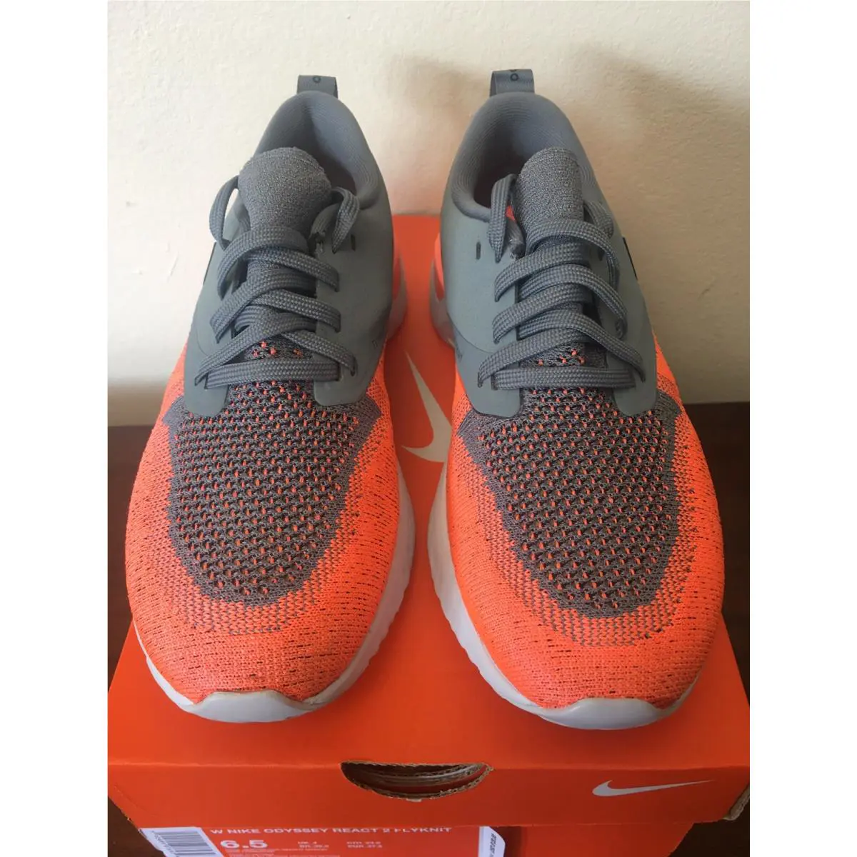 Nike shoes - Nike Odyssey React - Odyssey React - Grey, Yellow-Orange Mango 0