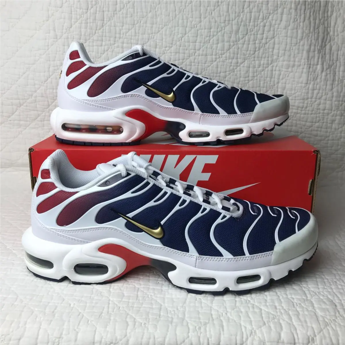 Nike shoes - Nike Air Max Plus - Air Max Plus - FZ4776-100 - White/ Metallic Gold 0