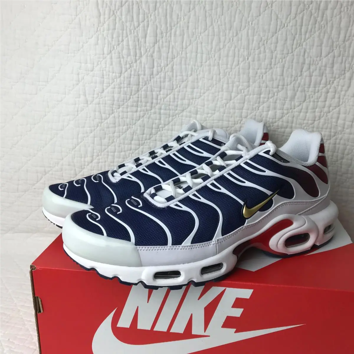 Nike shoes - Nike Air Max Plus - Air Max Plus - FZ4776-100 - White/ Metallic Gold 5