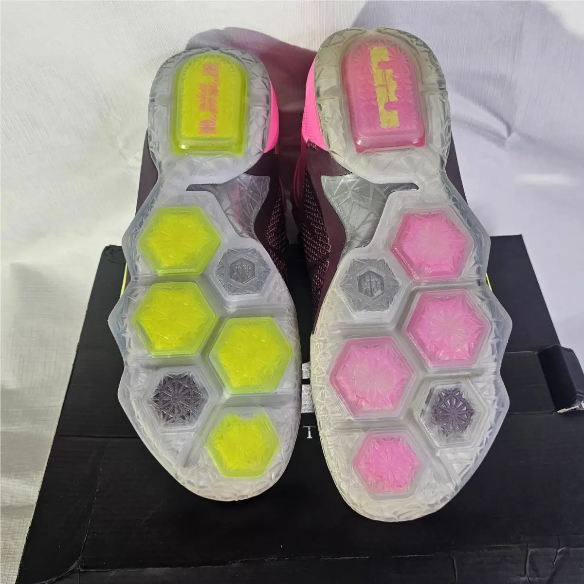 Nike shoes - Nike LeBron XII - LeBron XII - 684593-607 - merlot/mtllc silver-vlt-pink pw 5