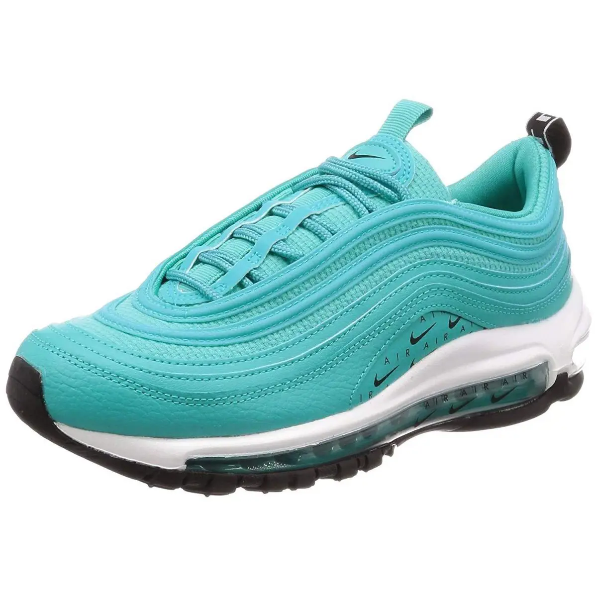 Women`s Nike Air Max 97 LX Hyper Jade/hyper Jade-black AR7621 300 - 5.5 - Blue