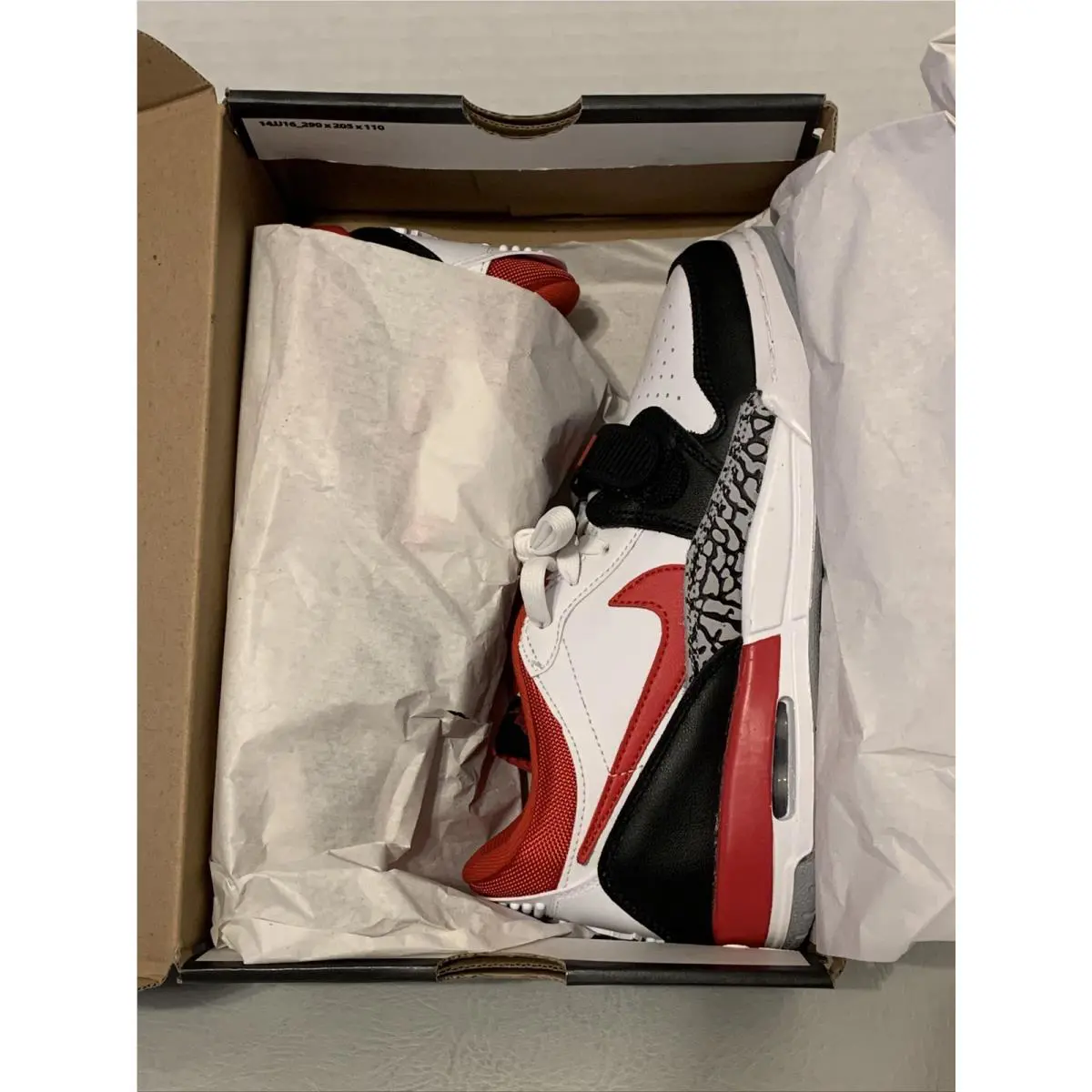 Nike shoes - Air Jordan Legacy 312 Low (GS) - CD9054-160 - WHITE/FIRE RED-BLACK/WOLF GREY 8