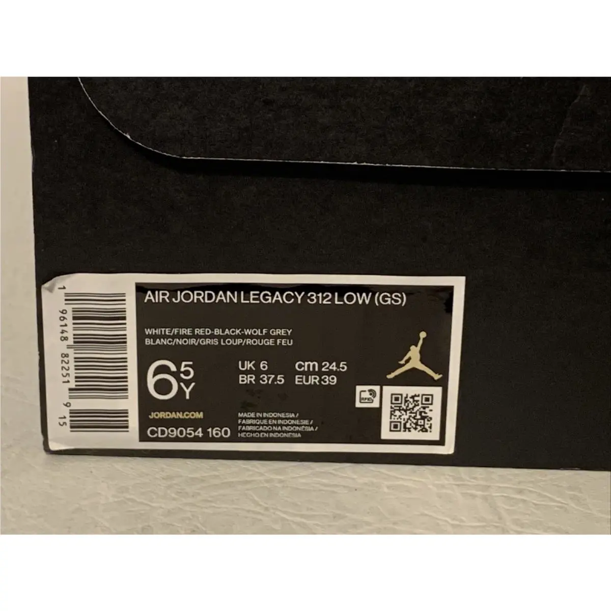 Nike shoes - Air Jordan Legacy 312 Low (GS) - CD9054-160 - WHITE/FIRE RED-BLACK/WOLF GREY 9