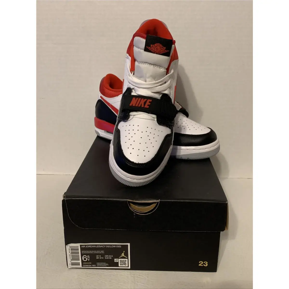Nike shoes - Air Jordan Legacy 312 Low (GS) - CD9054-160 - WHITE/FIRE RED-BLACK/WOLF GREY 0