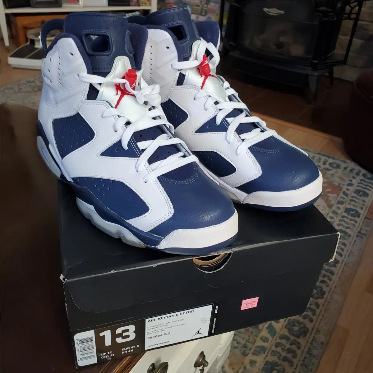Nike shoes - Air Jordan 6 - Air - 384664 130 - Red, White & Blue 15