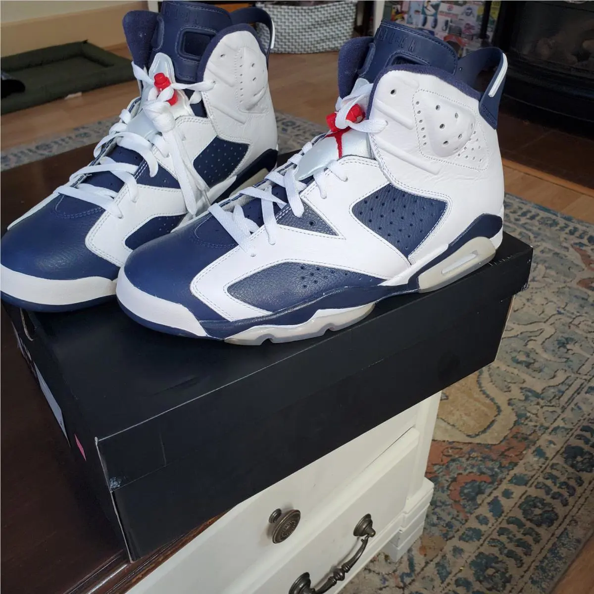 Nike shoes - Air Jordan 6 - Air - 384664 130 - Red, White & Blue 16