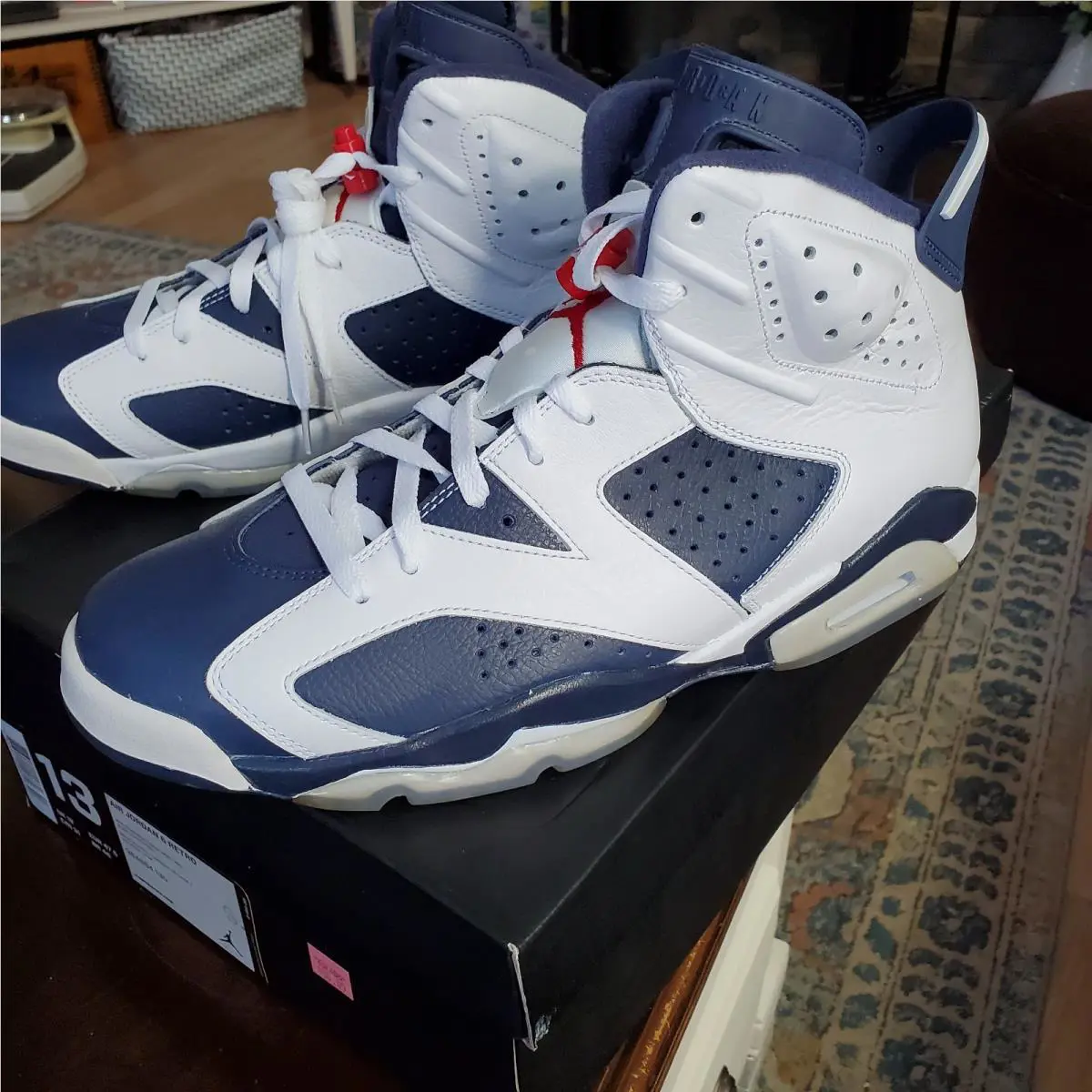 Nike shoes - Air Jordan 6 - Air - 384664 130 - Red, White & Blue 3