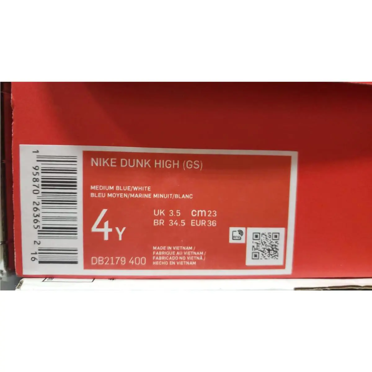 Nike shoes - Nike Dunk High GS - Dunk High - Medium Blue/White (UPC: 195870263652) 4