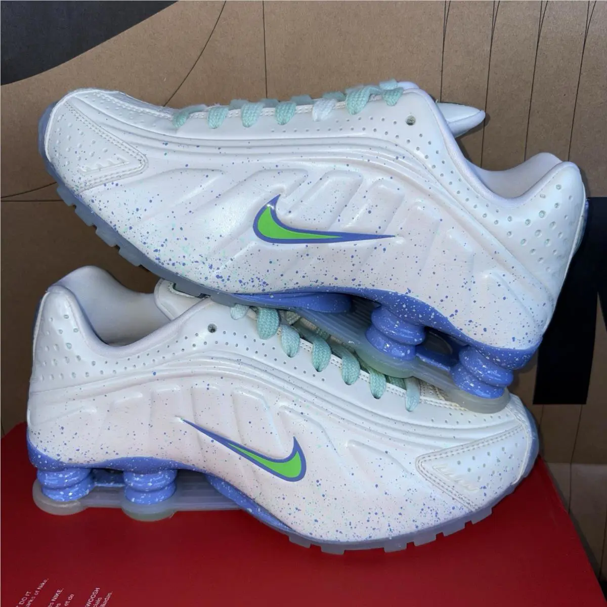 Nike shoes - Nike Shox R4 AB - Shox - IH2343-100 - Summit White/Green Strike/Royal Pulse 0