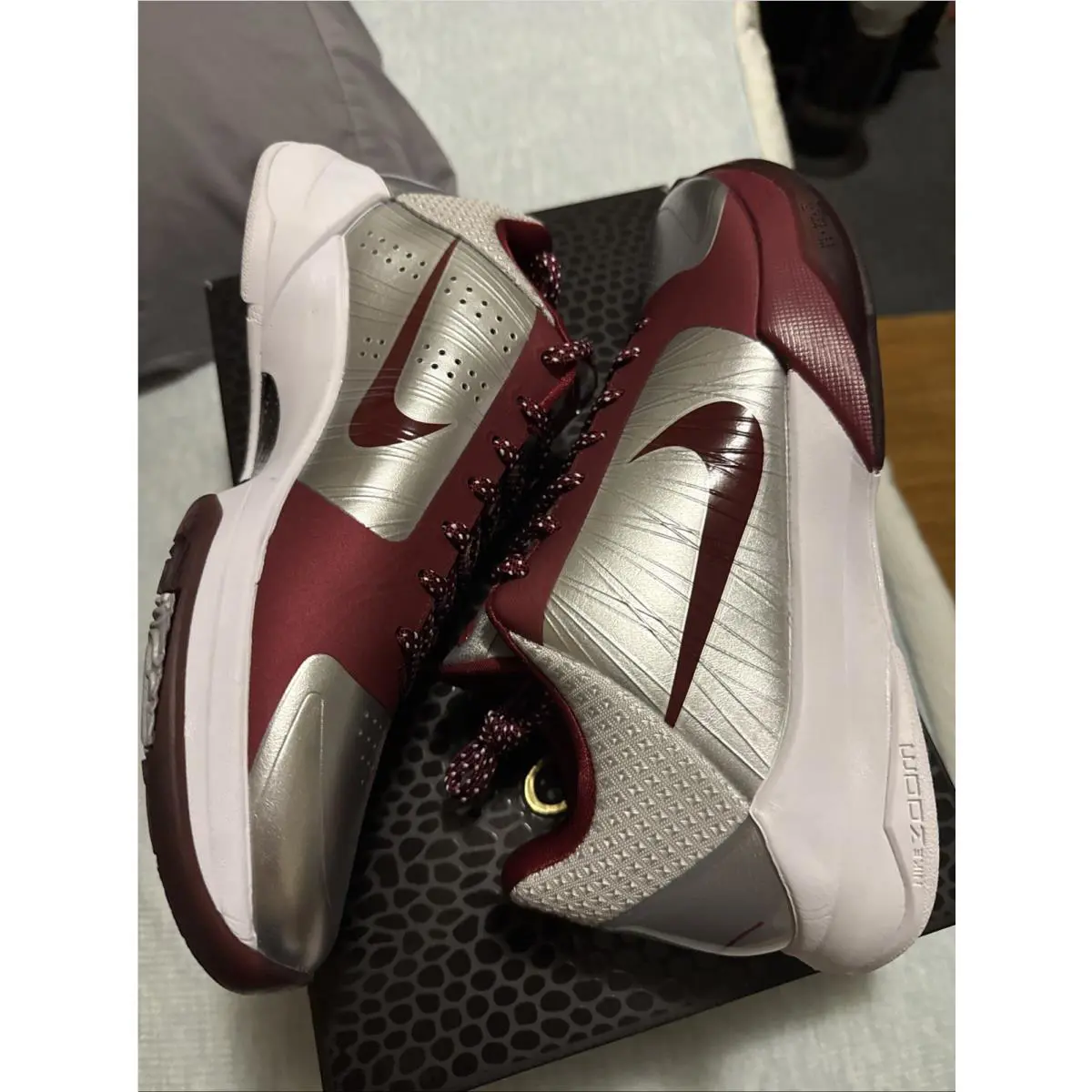 Nike shoes - Kobe V Protro - Kobe Protro - METALLIC SILVER/Team Red-White 3