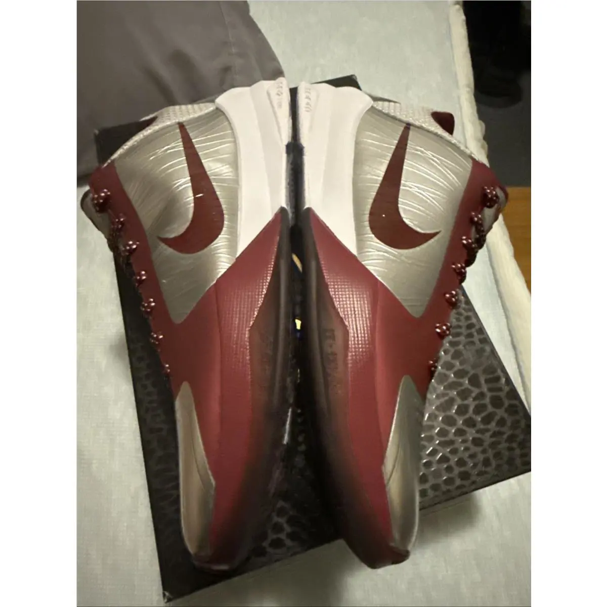 Nike shoes - Kobe V Protro - Kobe Protro - METALLIC SILVER/Team Red-White 4