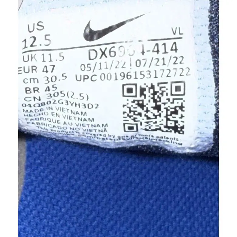 Nike shoes - Nike Alpha Huarache 4 - Alpha Huarache - DX6964 414 - Blue (UPC: 0196153172722) 5