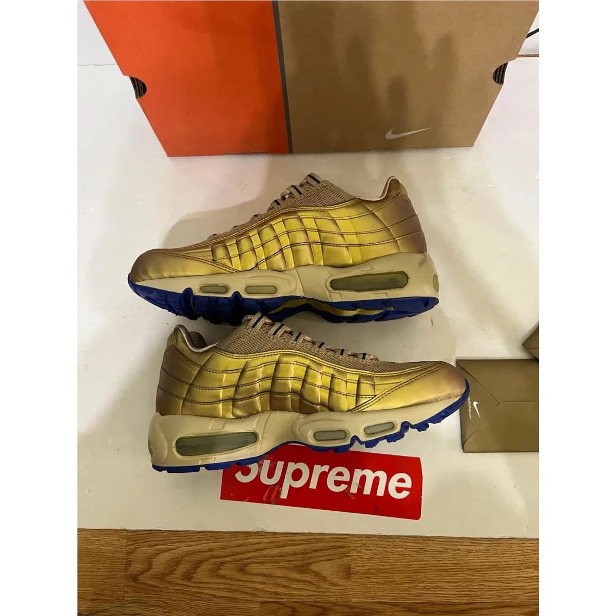 Nike shoes - Nike Air Max 95 - Air Max - 312835-741 - Gold, Manufacturer: Metallic Gold/Varsity Royal/Linen/Net 0
