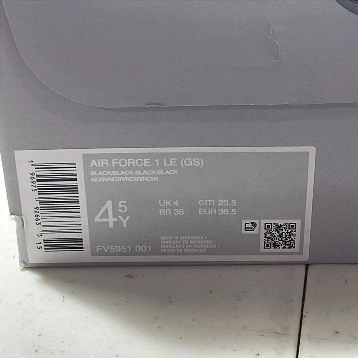 Nike shoes - Nike Air Force 1 GS - Black 6