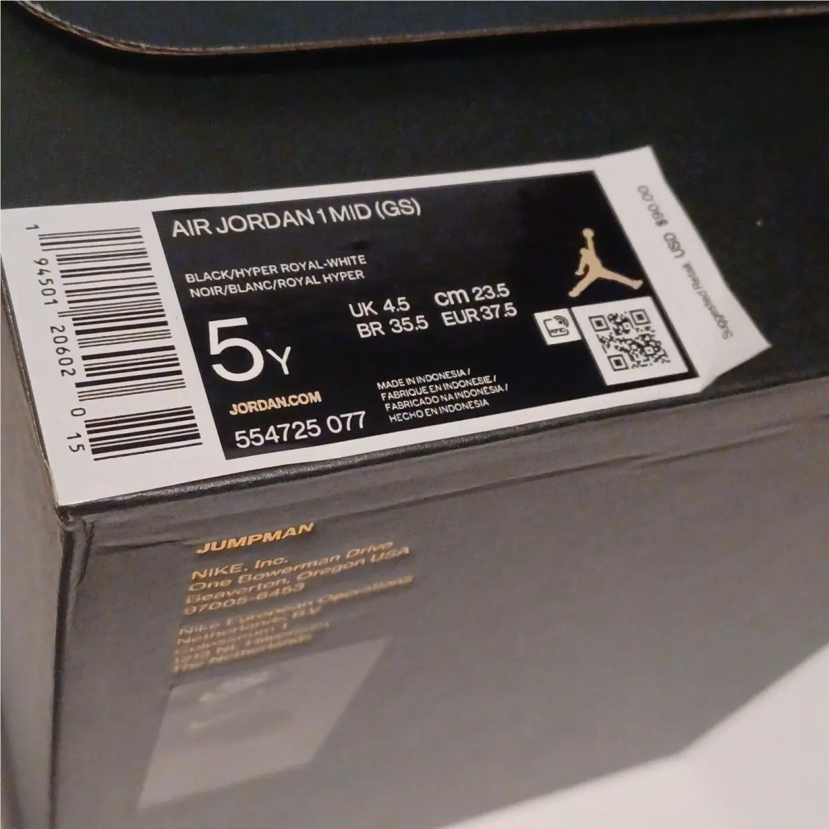 Nike shoes - Jordan 1 - 554725-068 - Blue 5