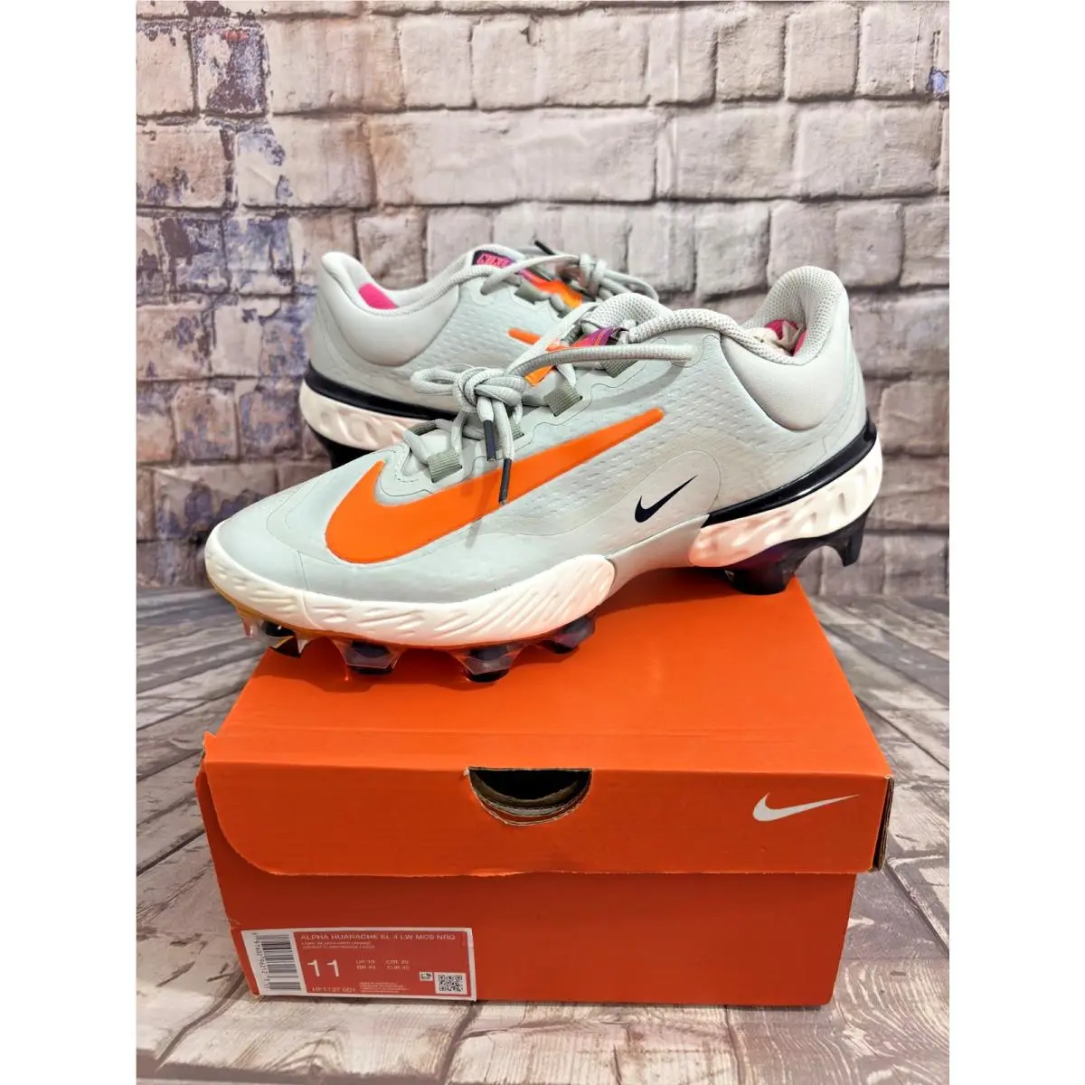 Nike Alpha Huarache Elite 4 LW Mcs Nrg Baseball Cleats Sz Men 11 HF1137-001