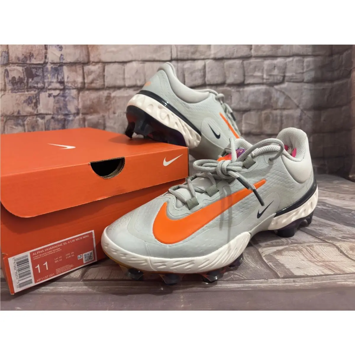 Nike shoes - Nike Alpha Huarache - Alpha Huarache - HF1137-001 - Gray/Orange 0