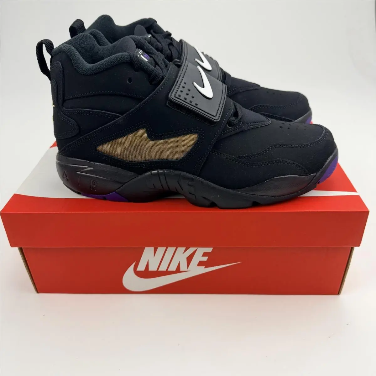 Nike Air Diamond Turf Ravens Black Club Purple HV2282-001 Men’s Size 9