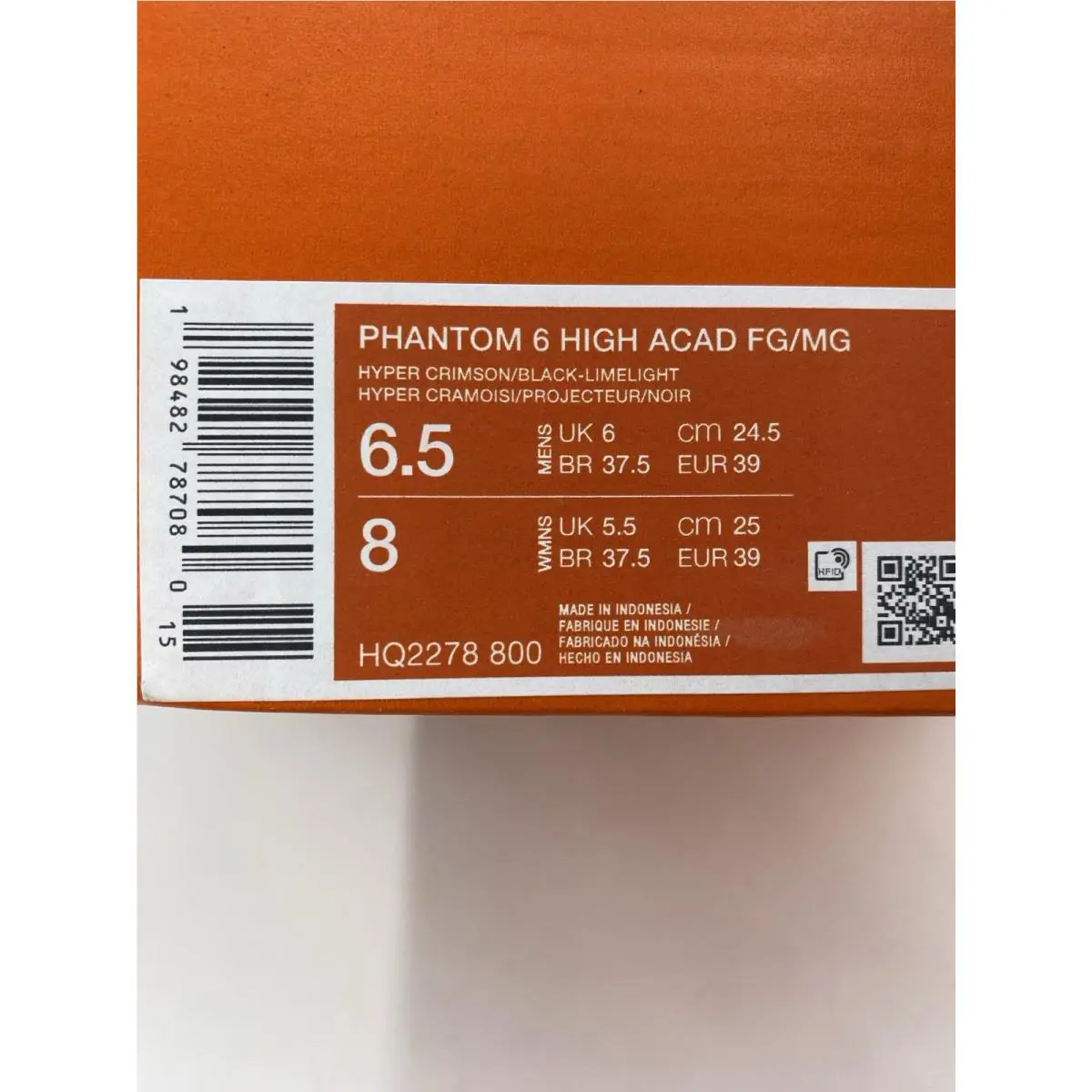 Nike shoes - Nike Phantom 6 - Phantom - HQ2278 800 - Hyper Crimson/Black-Limelight (UPC: 198482787080) 8